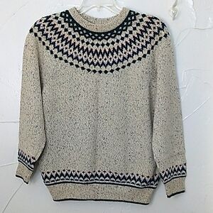 Vintage‎ Northern Reflections Sweater Men's Medium Fair Isle Wool Blend